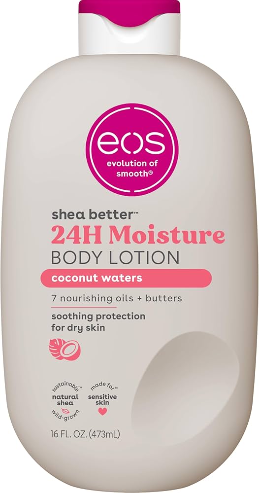 eos Shea Better Body Lotion- Vanilla Cashmere, 24-Hour Moisture, 16 fl oz