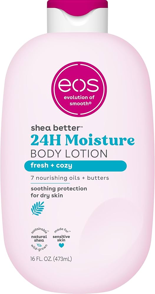 eos Shea Better Body Lotion- Vanilla Cashmere, 24-Hour Moisture, 16 fl oz