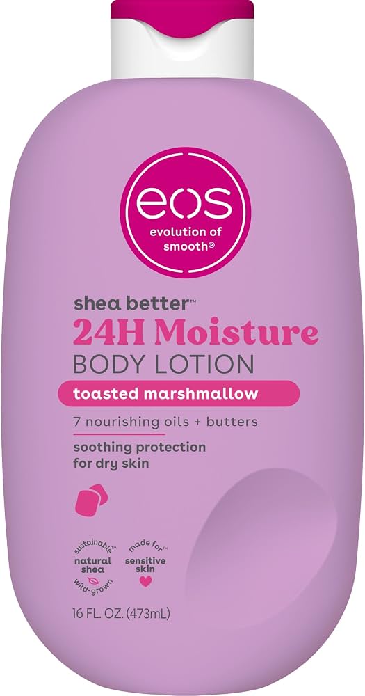 eos Shea Better Body Lotion- Vanilla Cashmere, 24-Hour Moisture, 16 fl oz
