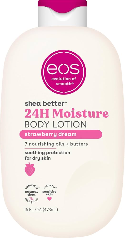 eos Shea Better Body Lotion- Vanilla Cashmere, 24-Hour Moisture, 16 fl oz